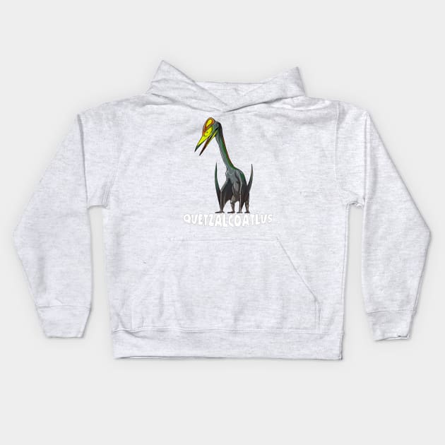 Quetzalcoatlus Prehistoric Design Kids Hoodie by Terra Fossil Merch